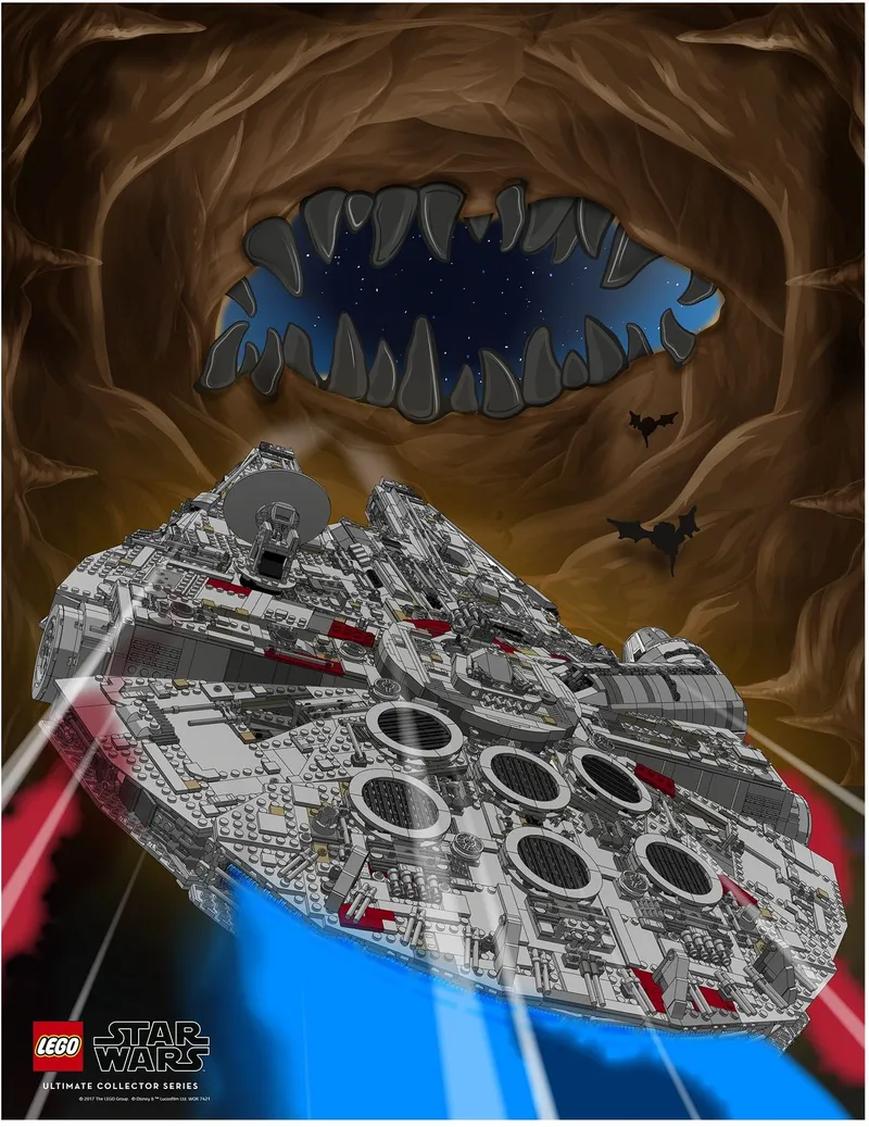 Millennium Falcon Poster von LEGO – Produktfoto