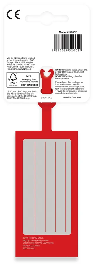 2x4 Red Luggage Tag by LEGO – product photo 4 of 4