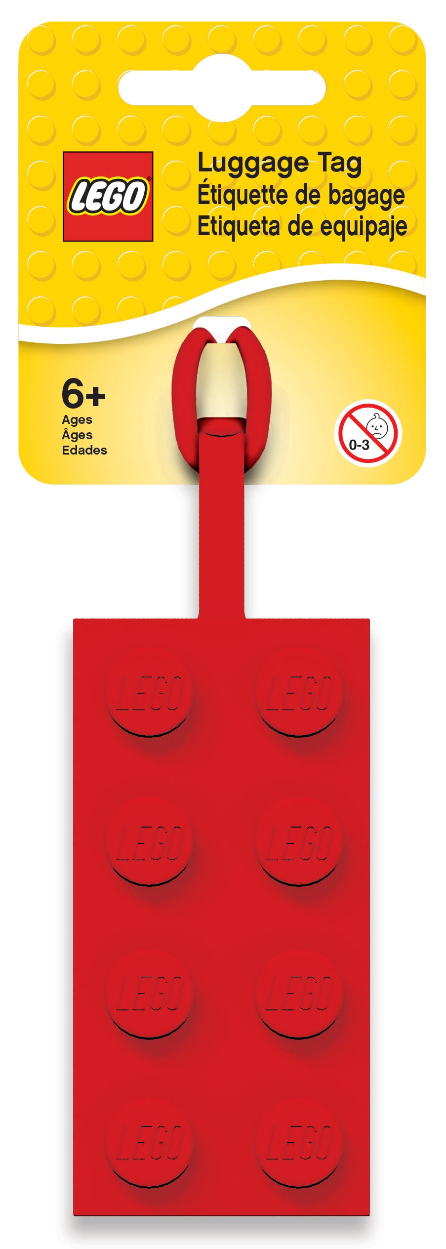 LEGO 2x4 Red Luggage Tag (5005542)