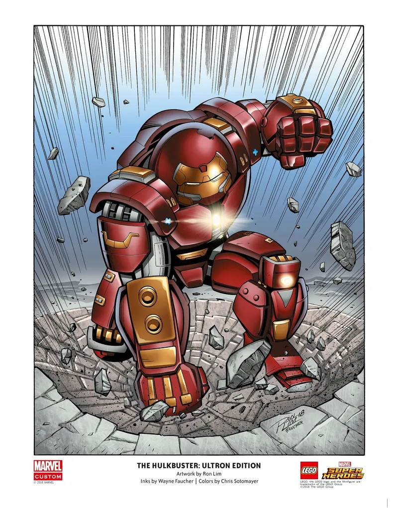 The Hulkbuster: Ultron Edition Art Print van LEGO – productfoto
