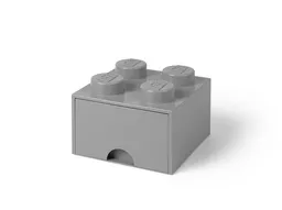 LEGO LEGO® 4-Stud Medium Stone Gray Storage Brick Drawer (5005713) - afbeelding 1