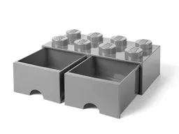 LEGO LEGO® 8-Stud Medium Stone Gray Storage Brick Drawer (5005720) - afbeelding 1