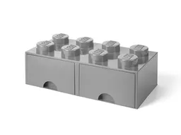 LEGO LEGO® 8-Stud Medium Stone Gray Storage Brick Drawer (5005720) - afbeelding 2