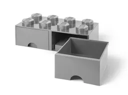 LEGO LEGO® 8-Stud Medium Stone Gray Storage Brick Drawer (5005720) - afbeelding 3