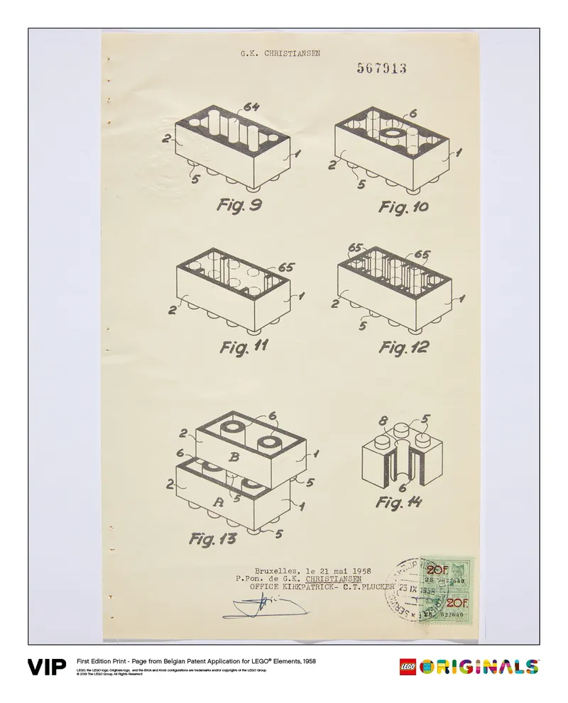 Belgian Patent LEGO Elements 1963 by LEGO – product photo