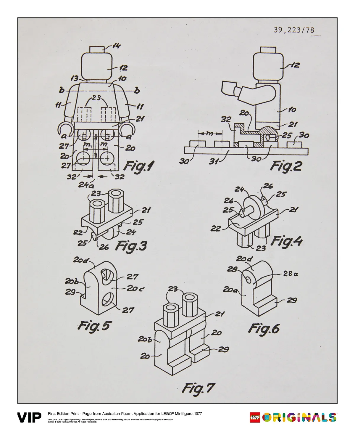 LEGO Australian Patent LEGO Miniﬁgure 1977 (5006003)