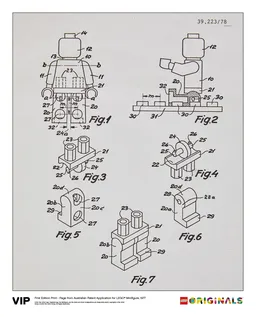 LEGO Australian Patent LEGO Miniﬁgure 1977 (5006003)