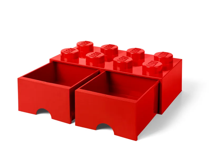 LEGO® 8-Stud Red Storage Brick Drawer van LEGO – productfoto 3 van 5