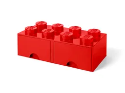 LEGO LEGO® 8-Stud Red Storage Brick Drawer (5006131) - afbeelding 3