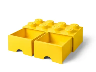 8-Stud Brick Drawer – Yellow van LEGO – productfoto 3 van 4