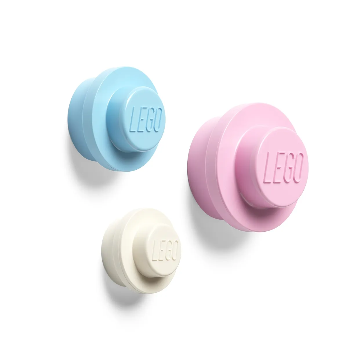 LEGO Wall Hanger Set – White, Light Blue, Pink (5006139)