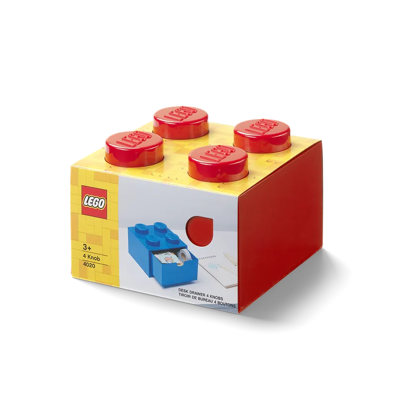 4-Stud Desk Drawer - Red de LEGO – photo du produit 2 sur 3