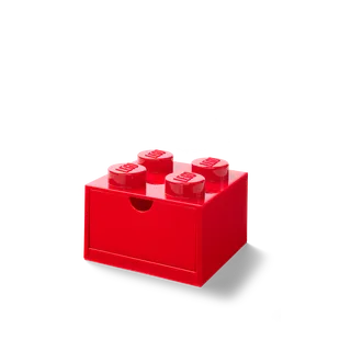 4-Stud Desk Drawer - Red de LEGO – photo du produit 3 sur 3