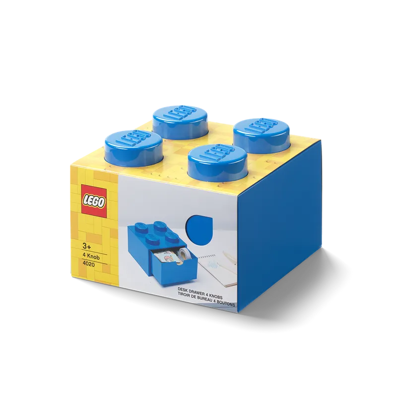4-Stud Desk Drawer - Blue van LEGO – productfoto 2 van 3