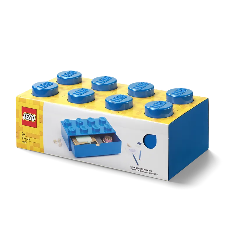 8-Stud Desk Drawer – Blue van LEGO – productfoto 2 van 3