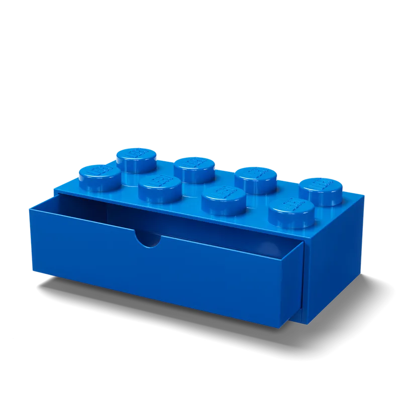 8-Stud Desk Drawer – Blue van LEGO – productfoto 3 van 3
