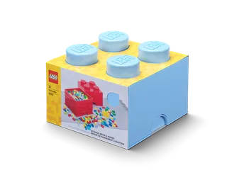 4-Stud Storage Brick – Light Blue de LEGO – photo du produit 2 sur 3