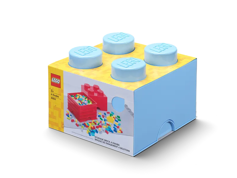 4-Stud Storage Brick – Light Blue de LEGO – photo du produit 2 sur 3