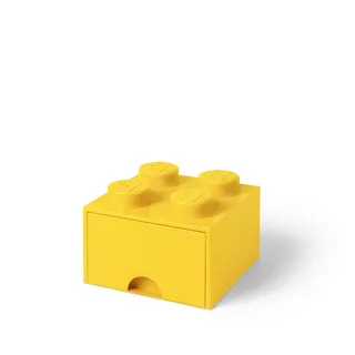 4-Stud Yellow Storage Brick Drawer van LEGO – productfoto 1 van 3
