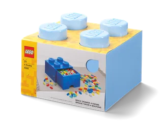 4-Stud Brick Drawer – Light Blue van LEGO – productfoto 2 van 4