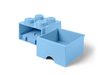 4-Stud Brick Drawer – Light Blue van LEGO – productfoto 4 van 4