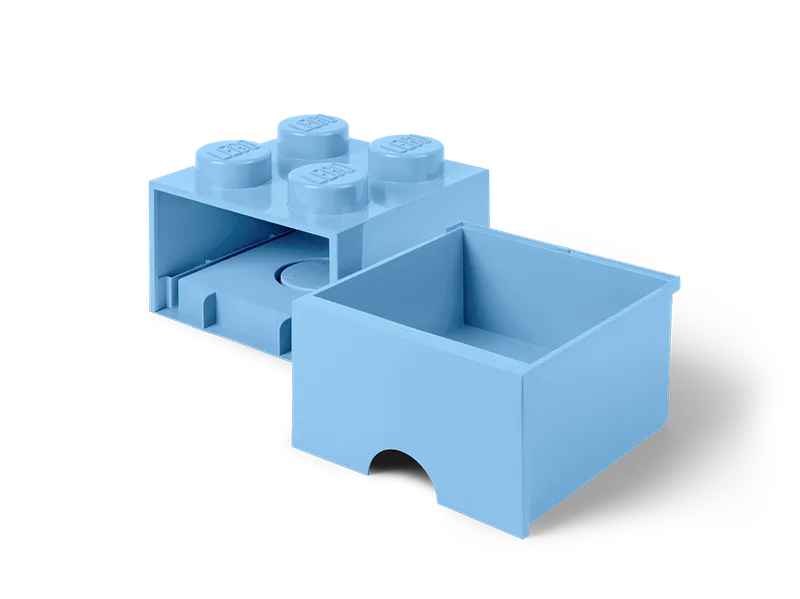 4-Stud Brick Drawer – Light Blue van LEGO – productfoto 4 van 4