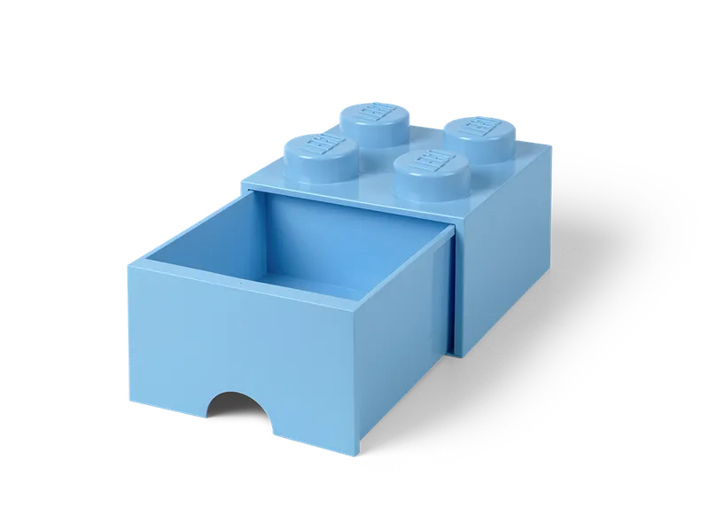 4-Stud Brick Drawer – Light Blue