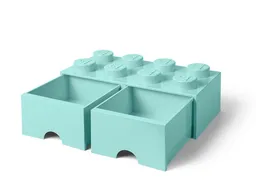 LEGO 8-Stud Brick Drawer – Aqua Blue (5006182) - afbeelding 1