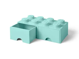 8-Stud Brick Drawer – Aqua Blue van LEGO – productfoto 1 van 6