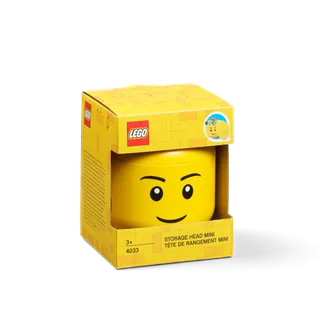 Mini Storage Head Boy – Bright Yellow van LEGO – productfoto 2 van 6