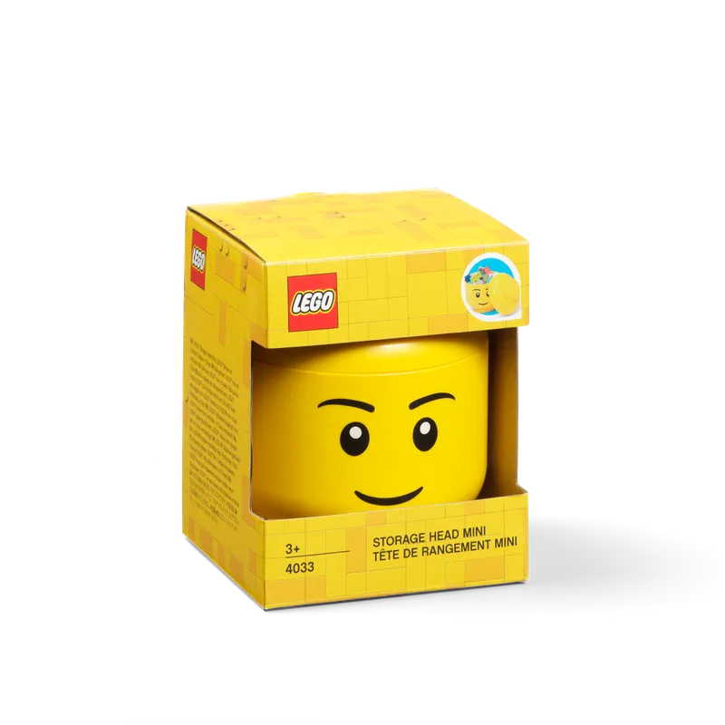 Mini Storage Head Boy – Bright Yellow van LEGO – productfoto 2 van 6