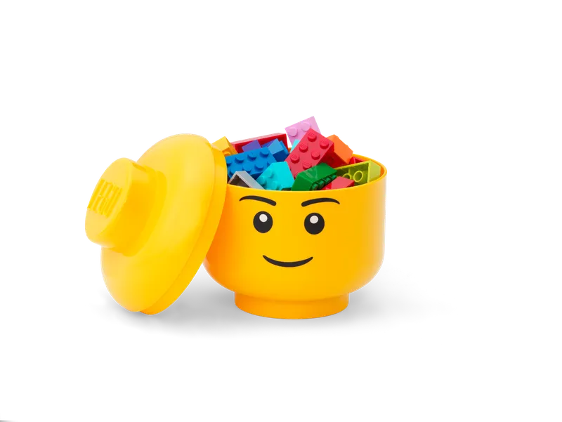 Mini Storage Head Boy – Bright Yellow van LEGO – productfoto 3 van 6