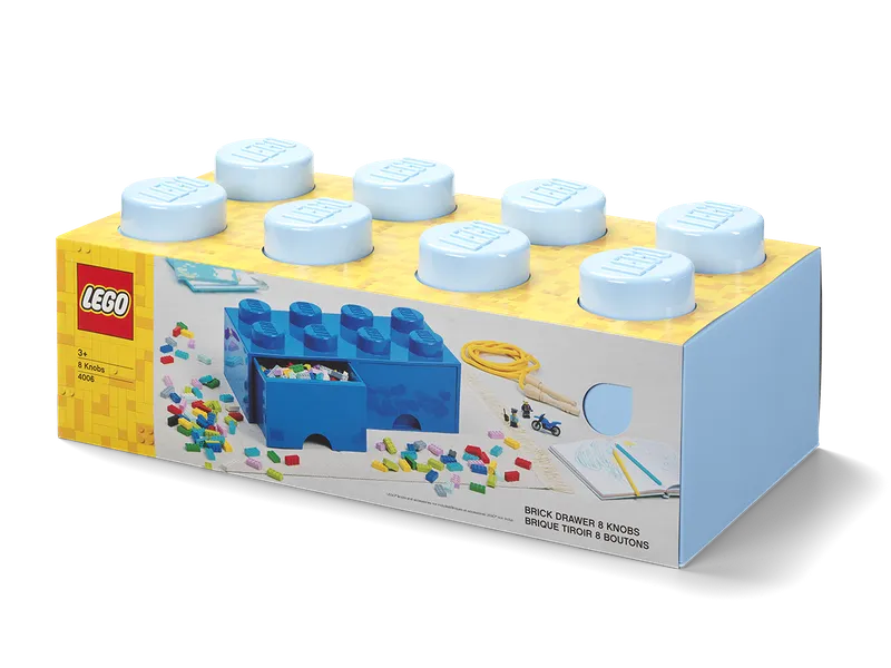 8-Stud Brick Drawer – Light Blue by LEGO – product photo 2 of 5