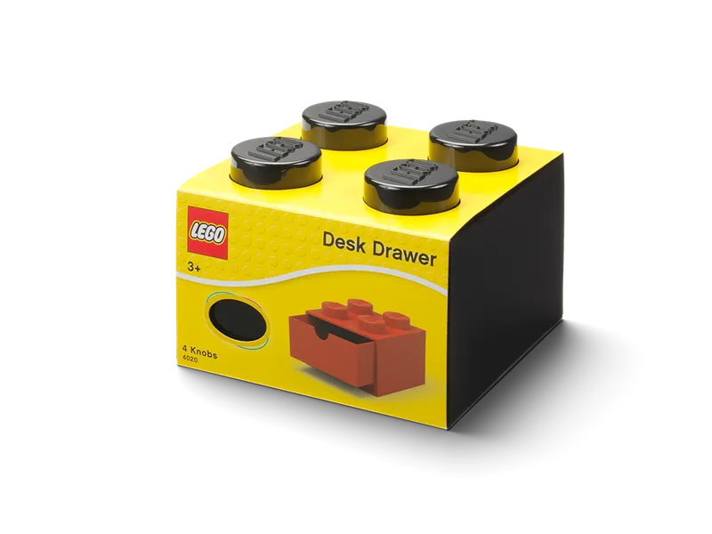 4-Stud Desk Drawer – Black von LEGO – Produktfoto 2 von 3