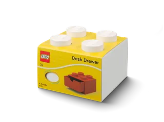 4-Stud Desk Drawer – White von LEGO – Produktfoto 2 von 3