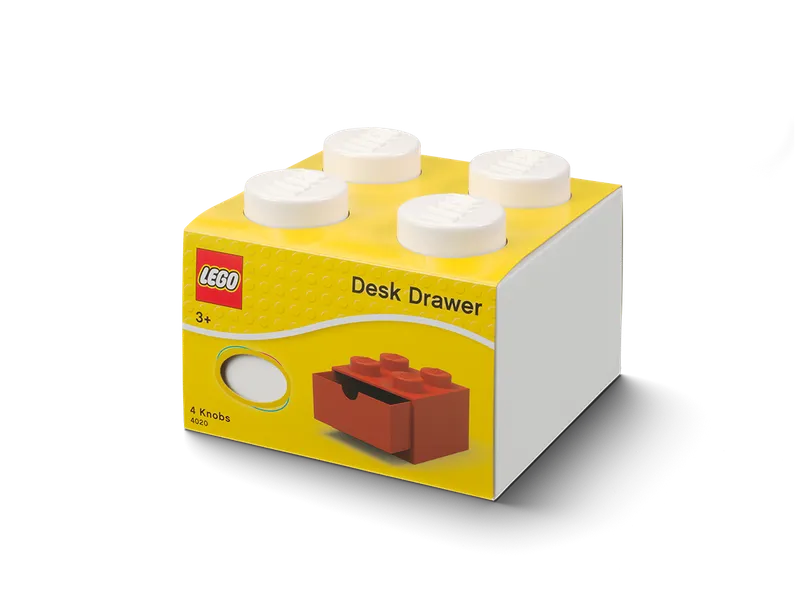 4-Stud Desk Drawer – White von LEGO – Produktfoto 2 von 3