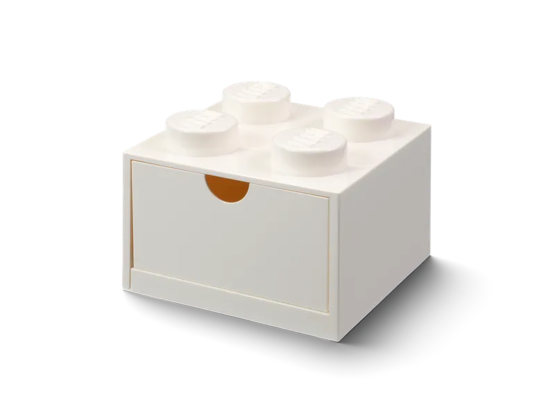 4-Stud Desk Drawer – White von LEGO – Produktfoto 3 von 3