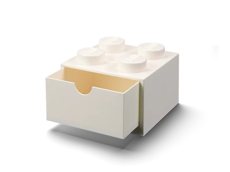 4-Stud Desk Drawer – White