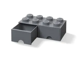 LEGO 8-Stud Brick Drawer – Dark Gray (5006329) - afbeelding 1