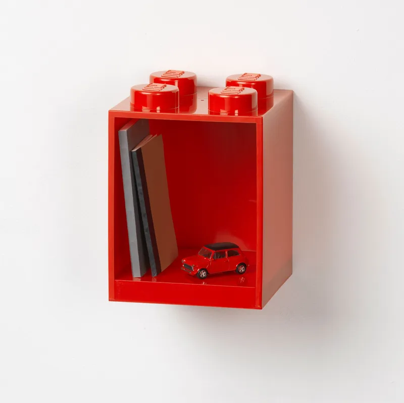 4-Stud Brick Shelf – Bright Red by LEGO – product photo 3 of 3