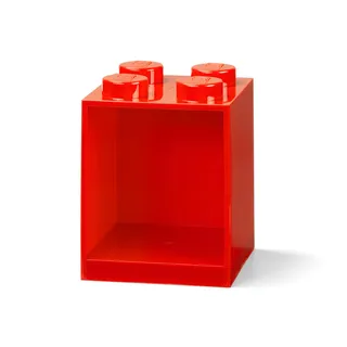 4-Stud Brick Shelf – Bright Red by LEGO – product photo 1 of 3