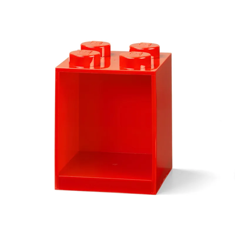 4-Stud Brick Shelf – Bright Red by LEGO – product photo 1 of 3