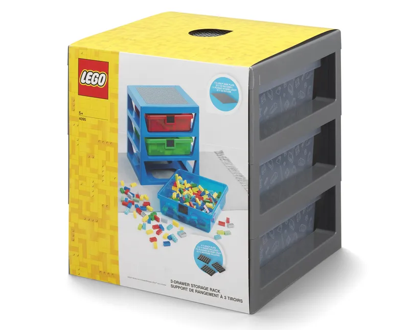 3-Drawer Storage Rack – Gray von LEGO – Produktfoto 2 von 3