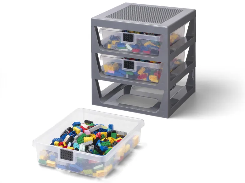 3-Drawer Storage Rack – Gray von LEGO – Produktfoto 3 von 3