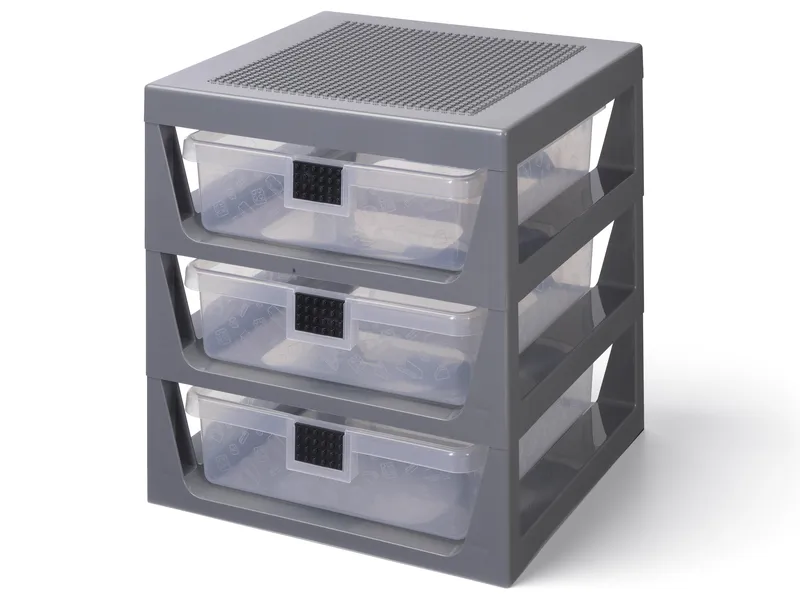 3-Drawer Storage Rack – Gray von LEGO – Produktfoto 1 von 3