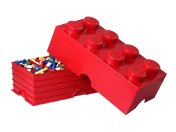 LEGO 8-Stud Storage Brick – Red (5006867) - afbeelding 3