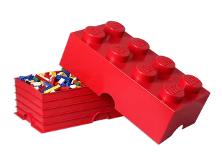 8-Stud Storage Brick – Red van LEGO – productfoto 4 van 4