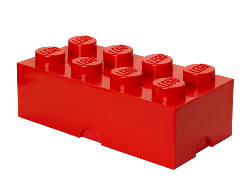 8-Stud Storage Brick – Red