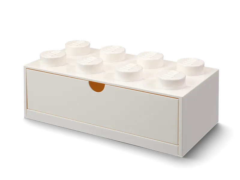 8-Stud Desk Drawer – White von LEGO – Produktfoto 3 von 3