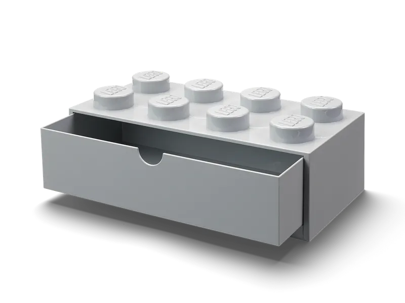 8-Stud Desk Drawer – Gray